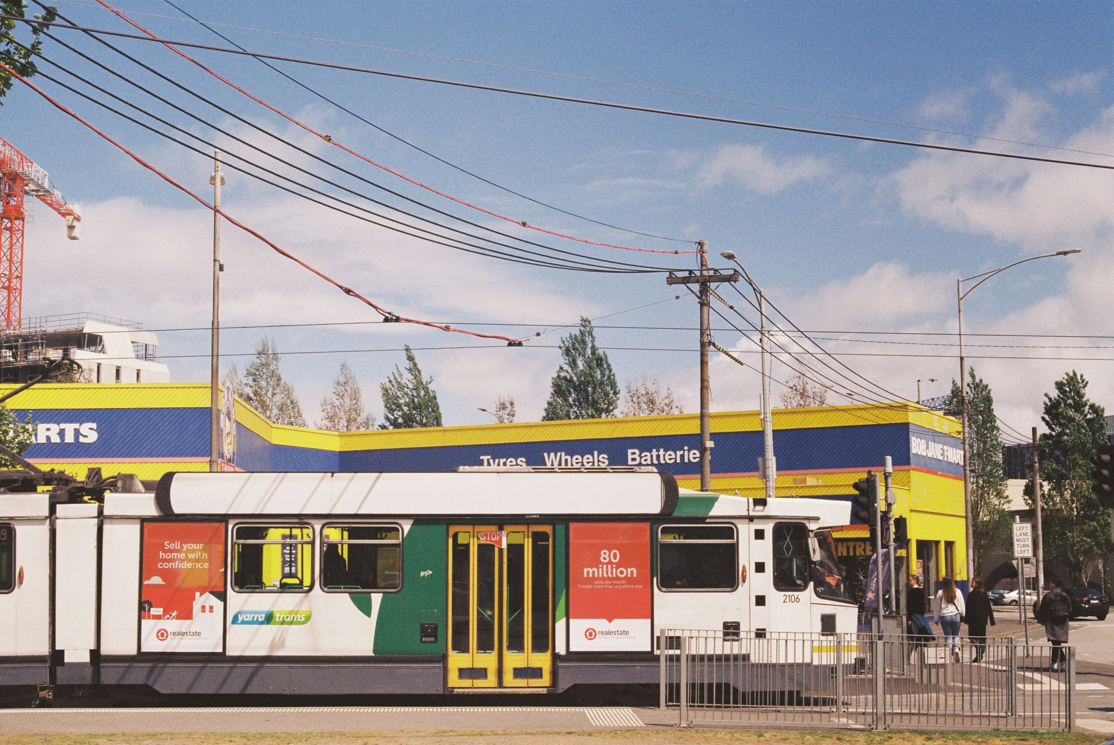 white and green train photograph